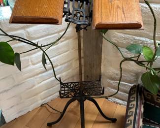 Antique cast iron music/book stand
