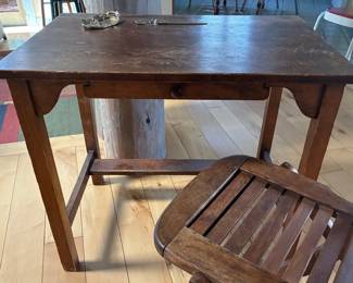 French provincial trestle writing desk