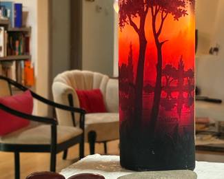 Daum Nancy landscape vase