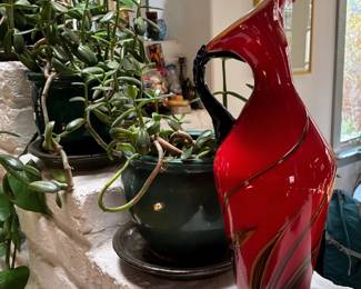 Essie Zareh Baijan artglass pitcher, signed