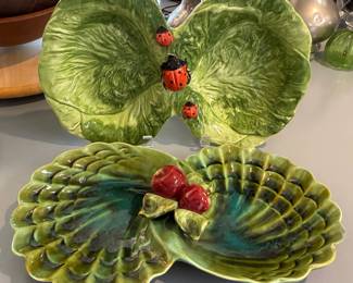 Vtg Wade of California serving platters