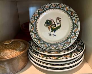 Hand painted Coimbra, Portugal plates