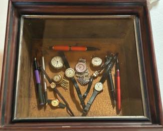 Vtg watches, pocket watches, fountain pens