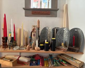 Candles of all shapes, sizes and scents