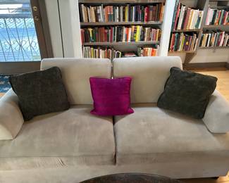 Microsuede white sofa