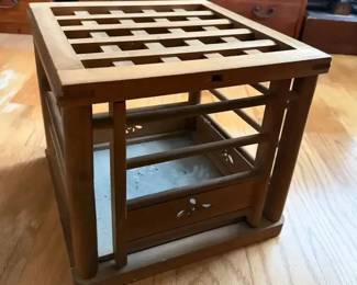 KO335Vintage Asian Wood Kotatsu Table, Small