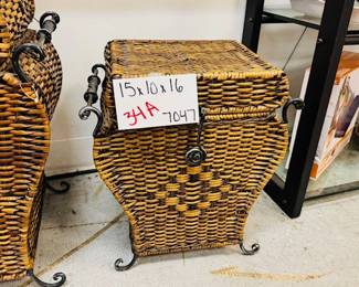 Smaller Wicker Laundry Basket 