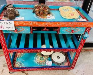 Asian Style Bar Cart 