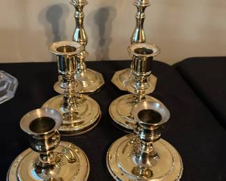 Beautiful Set of Forged Baldwin Brass Candlesticks