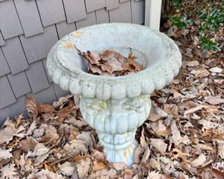 Concrete garden urn
