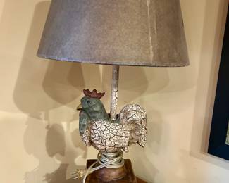 Rustic Rooster Lamp