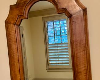 Arched Wood Wall Mirror