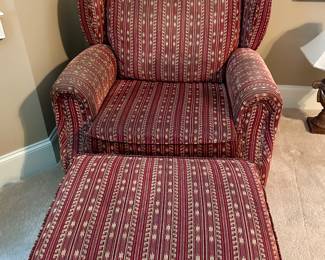 Oversized Wingback Chair with Ottoman