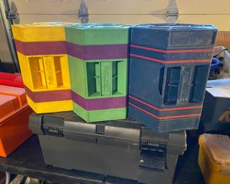 Vintage Rolykit storage containers