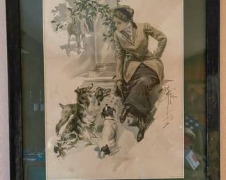Print of an illustration titled "The Sport" by American artist Harrison Fisher