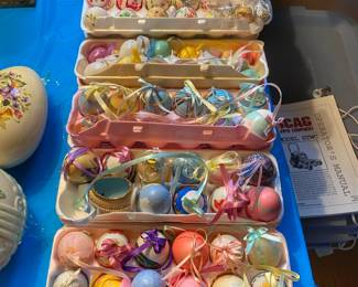 Collection of decorative Easter eggs 