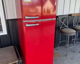 Galanz red fridge