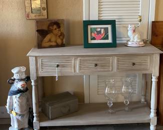 cream entry table-47x16x31