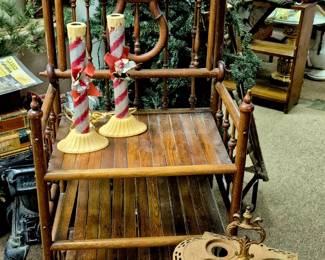 Antique stick and ball sheet music stand