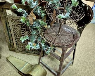 Much rustic iron and metal