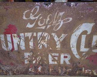 Much St. Joseph collectibles. "Goetz Country Club Beer" sign
