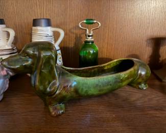 Ceramic Dachshund planter