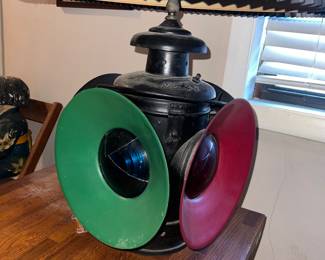 Antique railroad switch lamp $195