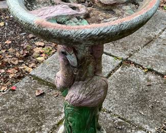 Rare Vintage Florida Flamingo Bird Bath $395