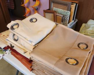 Large selection of drapes in various colors