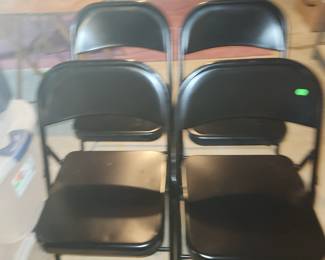 2 sets of folding chairs (1 upholstered seats)