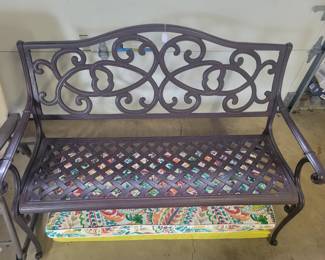 Cast iron bench