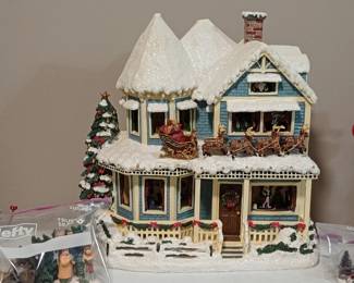 THOMAS KINKADE HAWTHORNE VILLAAGE "THE NIGHT BEFORE CHRISTMAS" STORY HOUSE COLLECTIBLE.