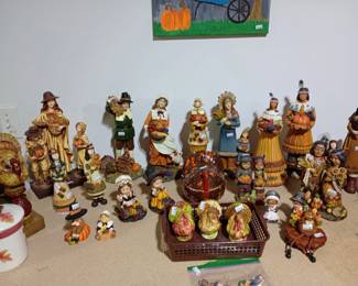 CELEBRATE NEXT THANKSGIVING WITH A SELECTION OF PILGRAM & TURKEY FIGURINES