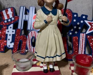 "I PLEDGE ALLEGIANCE" GIRL CANDLE HOLDER. MORE SIMILAR TO THIS