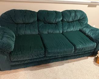 GREEN  3-CUSHION SOFA