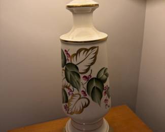 MID-CENTURY LAMP W/ PORCELAIN & BRASS