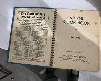1938 WATKINS COOKBOOK; SEVERAL OTHER VINTAGE COOKBOOKS