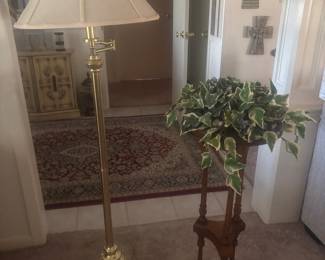 Floor lamp and plant stand