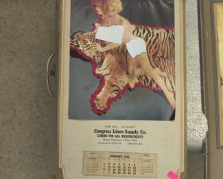 Vintage 1950s nudie calendar