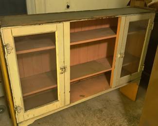 Upper half of antique farmhouse hutch 