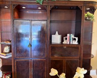 Stunning Burl Wood Entertainmentn Unit with Asian Accents