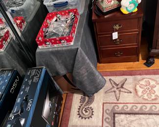 Vizio TV, cable cords, old cell phones, office stuff