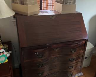 Vintage mahogany Governor Winthrop secretary desk