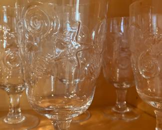Crystal embossed glassware