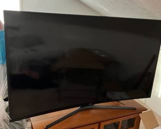 65 inch curved TV and TV table