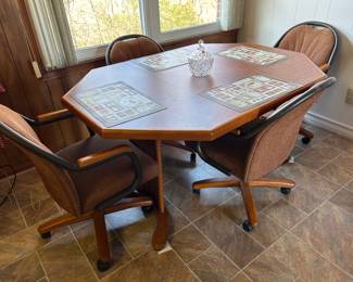 Dinette table with upholstered chairs
