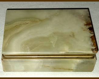 Vintage Hinged Onyx Box
