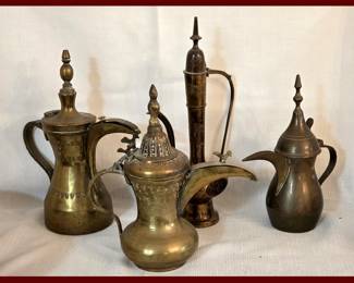 Collection of MIddle Eastern Dallah Coffee Pots