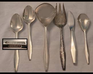 Sterling Mid Century Modern Reed and Barton Diamond Flatware