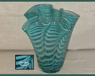 Large Handkerchief Vase Royal Galleries Made in Poland